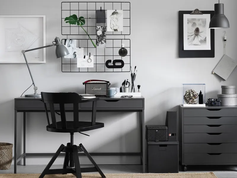 Arredamento ufficio con base monocromatica