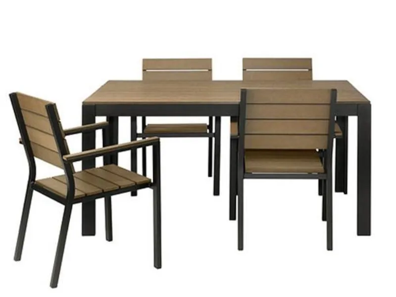 Tavolo da giardino con sedie Ikea, serie Falster