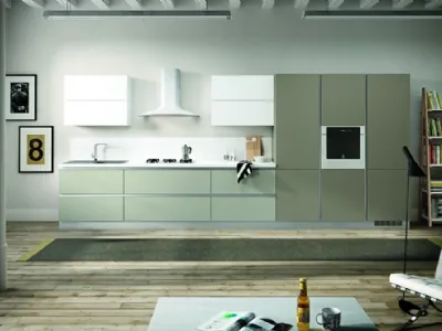 Cucina in laccato opaco Seta di Essebi