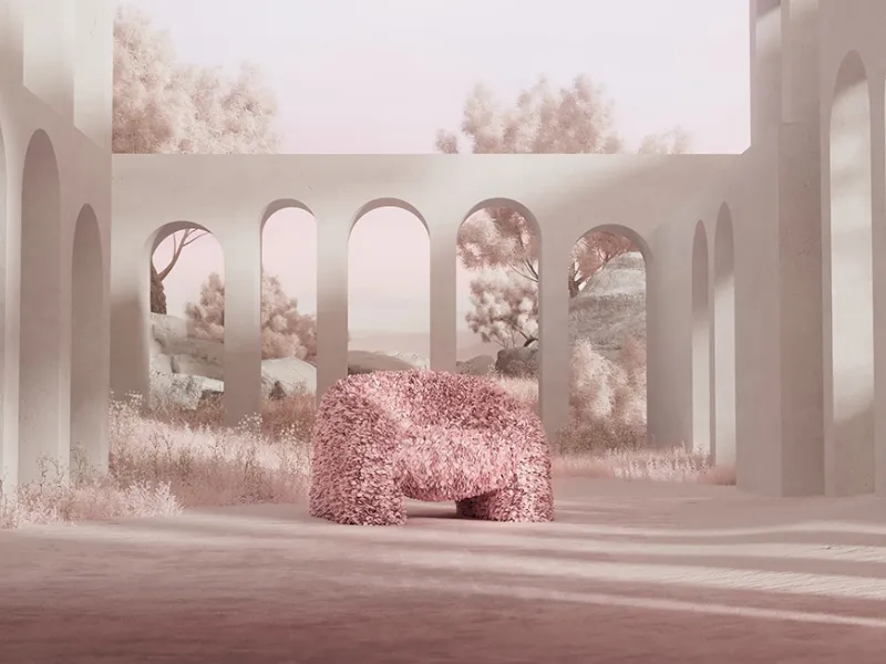 La poltrona Hortensia di Andrés Reisinger, prodotta da Moooi