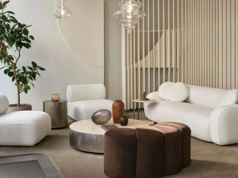 Pouf modulare in tessuto, Baco di Meridiani