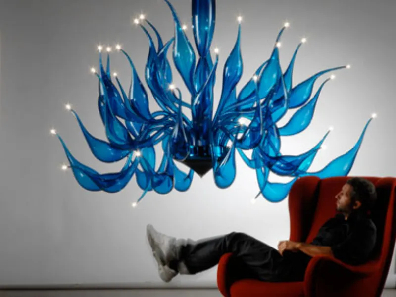 Lampadario di un maestro vetraio
