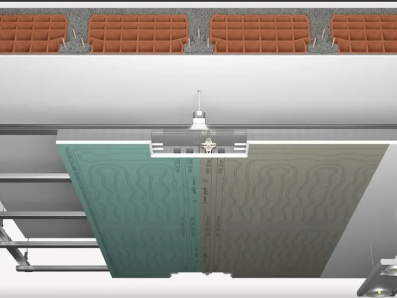Il soffitto radiante Leonardo 5,5 e Idro di Eurotherm 