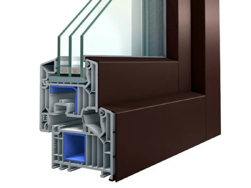 Infisso combinato in pvc e alluminio