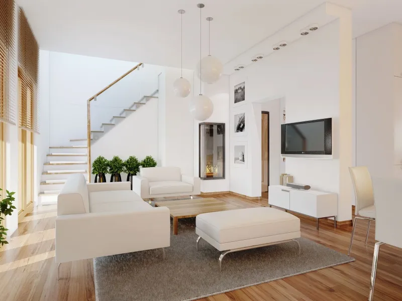 La zona living e arredamento moderno