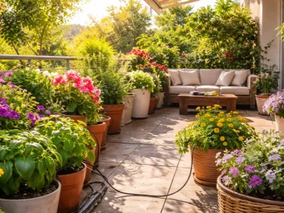 Irrigatori per vasi, per la tenuta del verde sul terrazzo