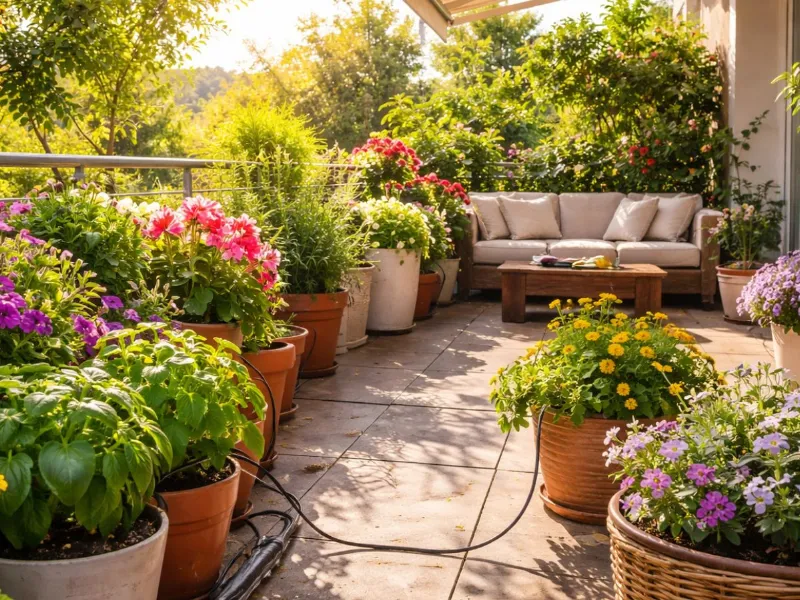 Irrigatori per vasi, per la tenuta del verde sul terrazzo
