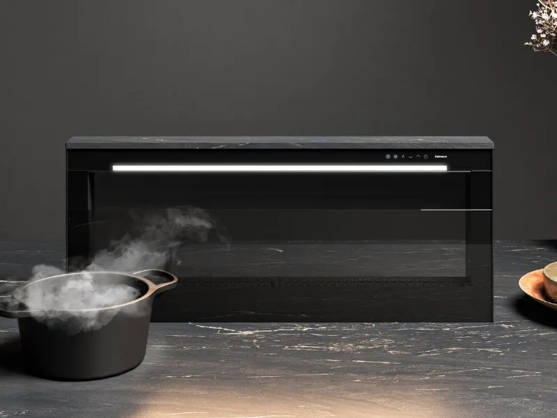 Falmec - Level Invisible: cappa Downdraft regolabile in altezza