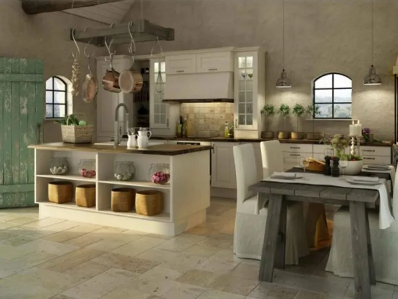 cucina country in muratura