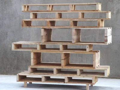 Libreria in pallet di design