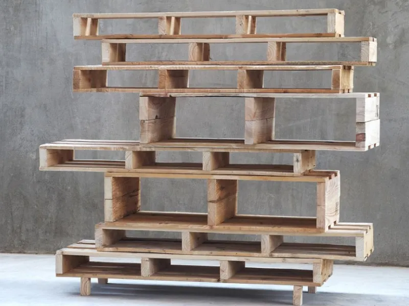 Libreria in pallet di design