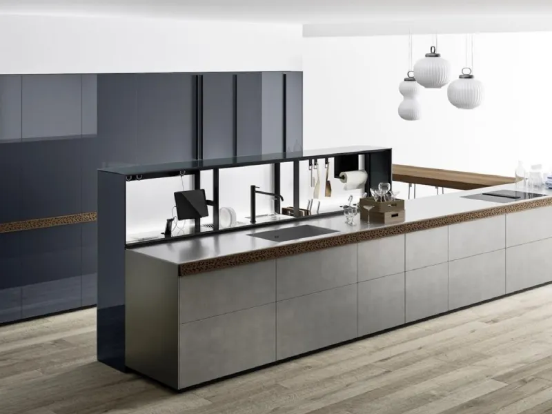 Cucina dal design contemporaneo Logica Celata di Valcucine