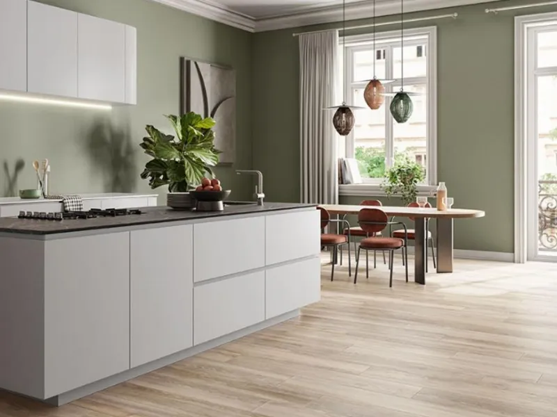 Rivestimento cucina in smalto Universal della linea di pitture Iperceramica Paint.