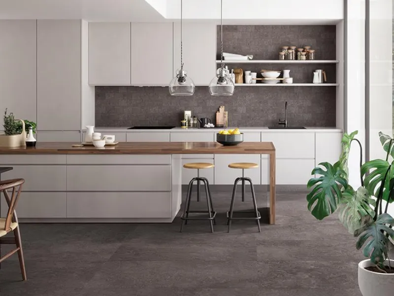 Landscape di Emilgroup. Rivestimento cucina in gres porcellanato