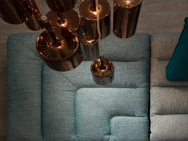 Lampada a soffitto in vetro con sospensioni a dodici luci, modello Spillray di Axolight
