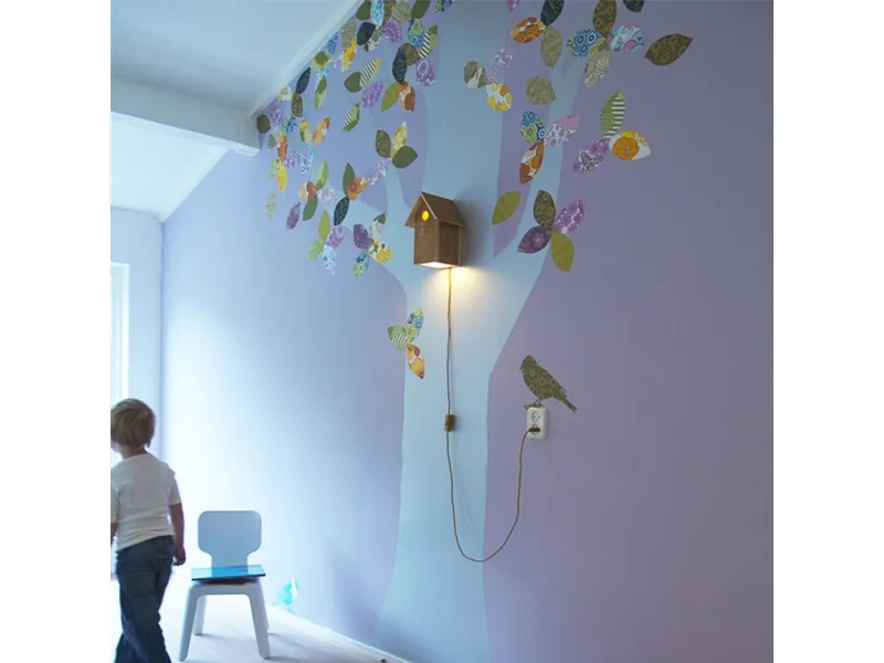 lampadario casetta uccellino