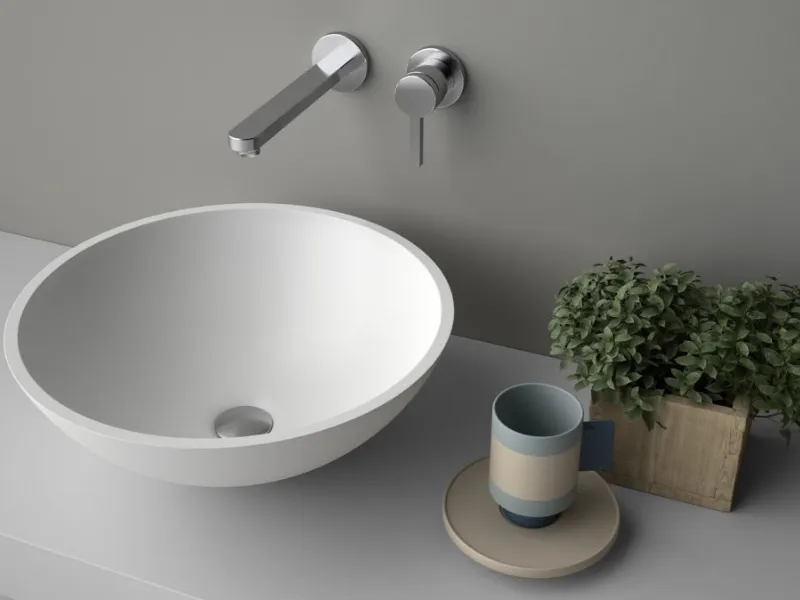 Lavabo da appoggio in corian Concave by Planit