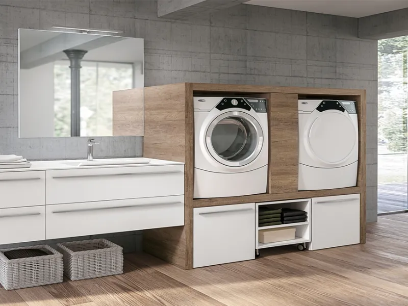 Mobile bagno per lavatrice modello Store 409 del Gruppo Geromin
