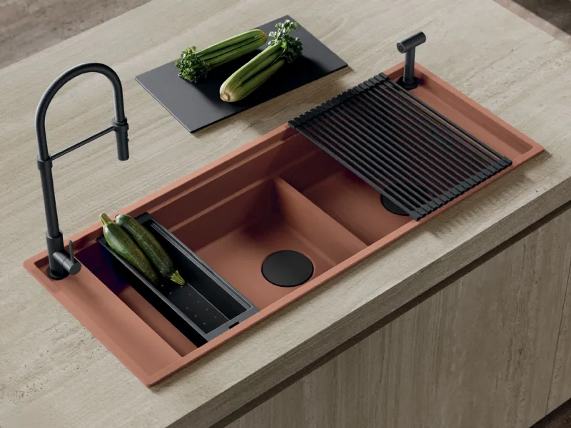 Elleci - Mixology: lavello workstation in Keratek