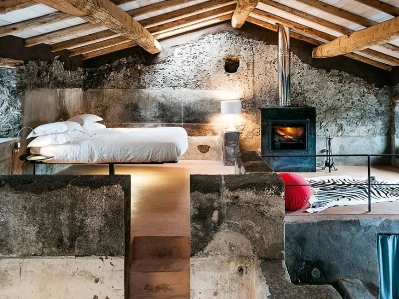 Arredamento rustico Letto sospeso Fluttua di Lago