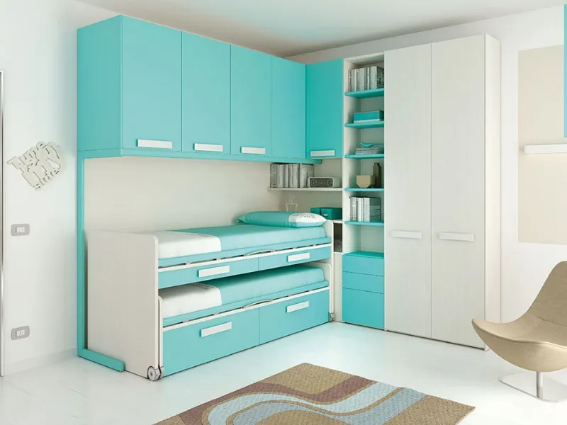 Il modello 103 di camerette Moretti Compact