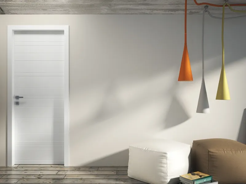 Porta in pvc effeto legno laccato