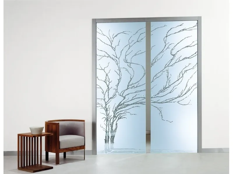 porta in vetro serigrafata