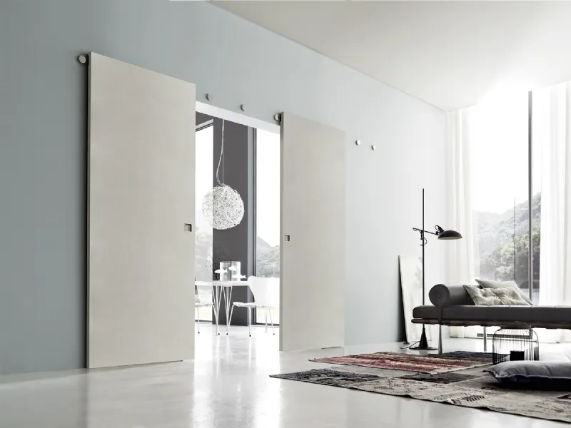 porte scorrevoli con maniglie ad incasso