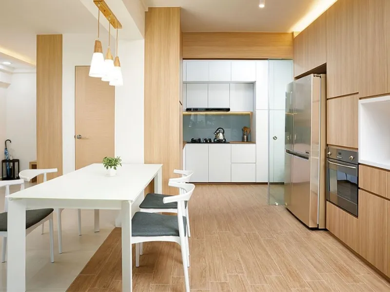 Cucina minimalista stile Japandi