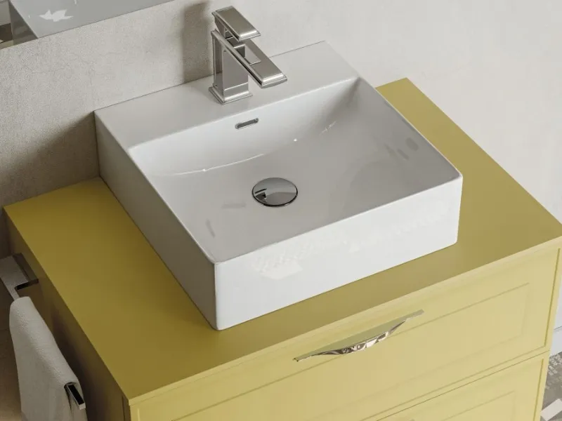 Mobile bagno compatto con lavabo da appoggio - Dressy di Blob by Ideagroup
