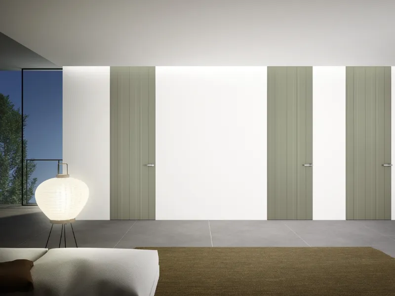 Porte filo muro Leggera di Pivato: Bassorilievo Random laccato opaco agata