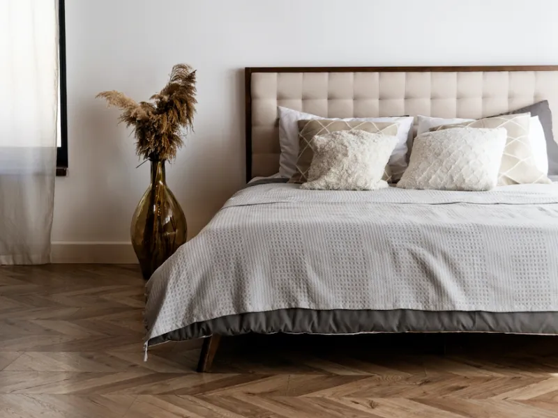 Letto tessile con contenitore