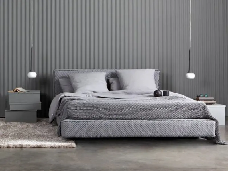 stanza da letto gervasoni design minimalista colore grigio