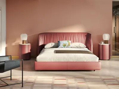 Letto in pelle Archibald di Poltrona Frau