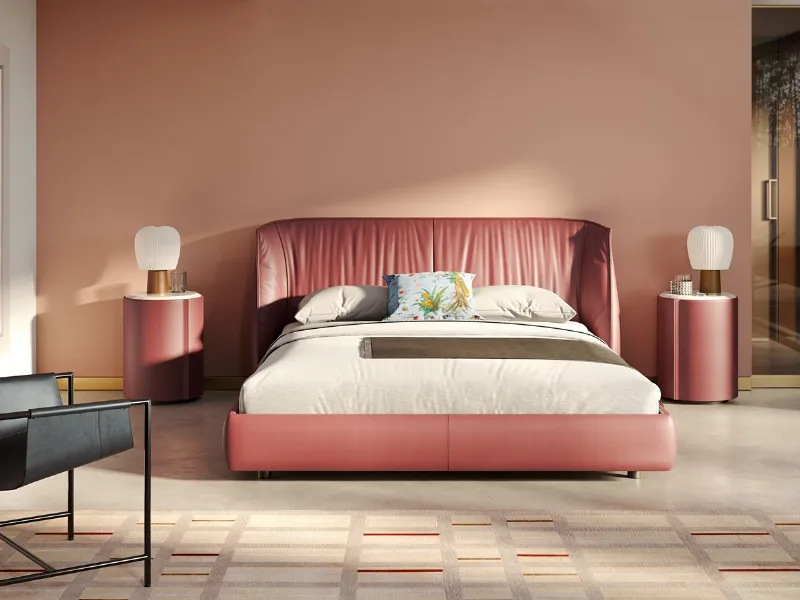 Letto in pelle Archibald di Poltrona Frau