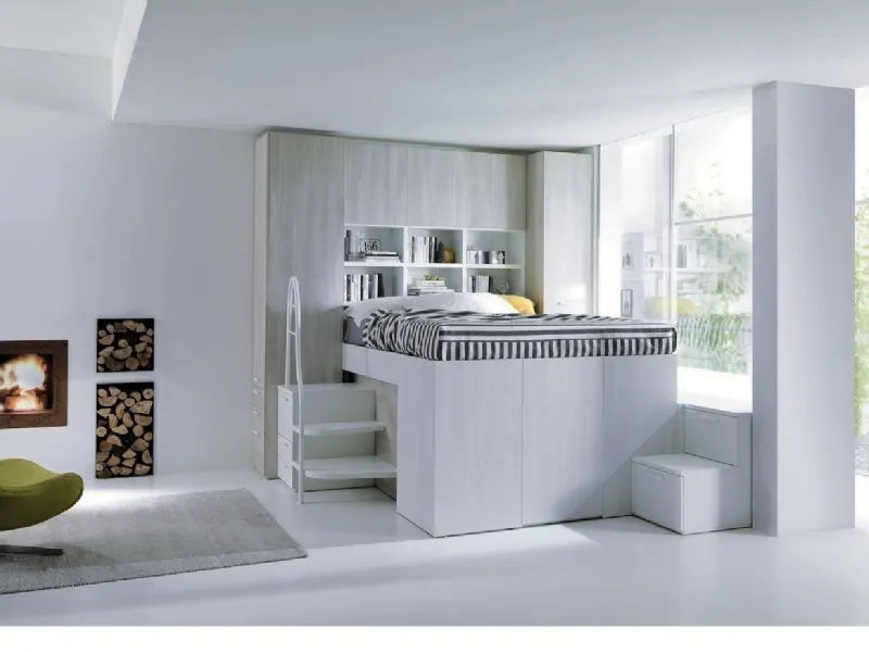 Letto a soppalco matrimoniale