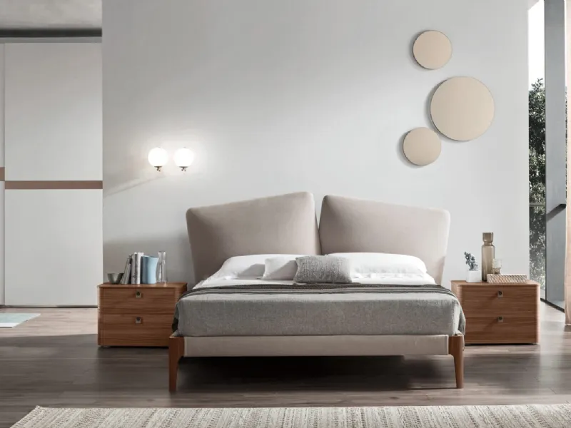 Maronese - Letto matrimoniale Love in tessuto o ecopelle