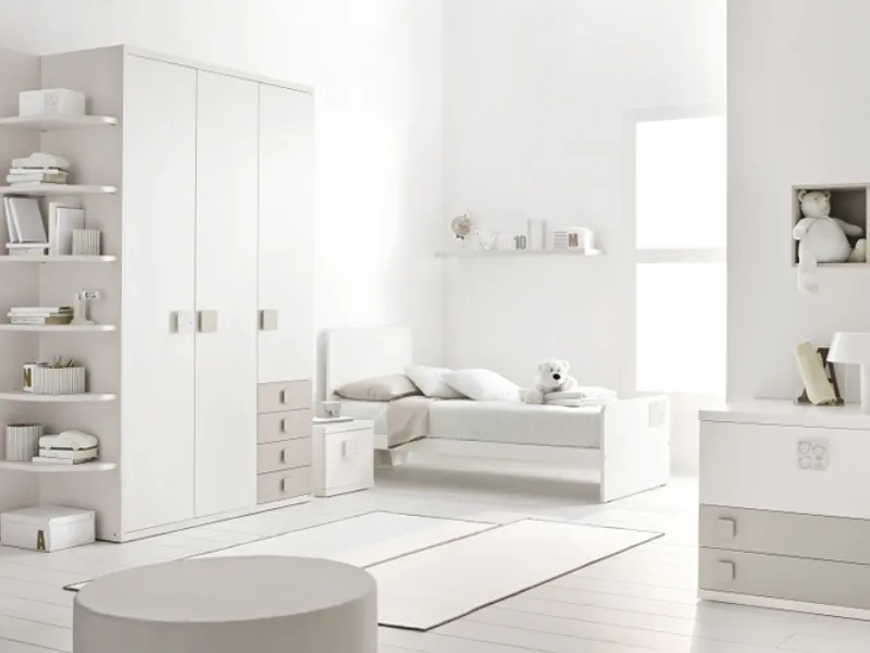 Doimo Cityline, cameretta Teddy con lettino trasformabile