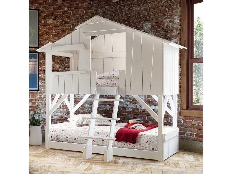 Letto capanna di Mathy by Bols nella versione a castello