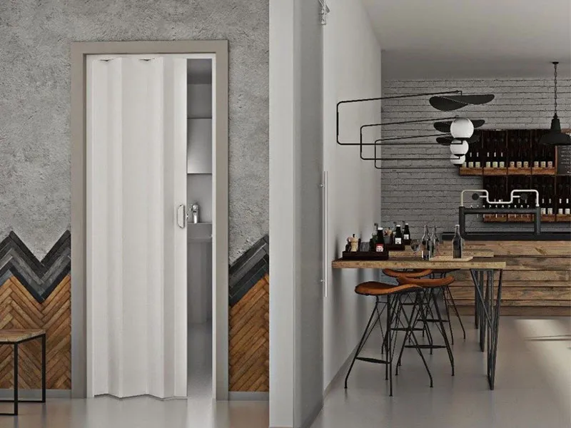 Porta a soffietto Leroy Merlin Basic Bianco