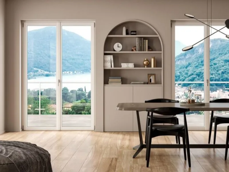 La luminosità inonda casa grazie a RAVIA EVO by WnD anche in versione porta finestra
