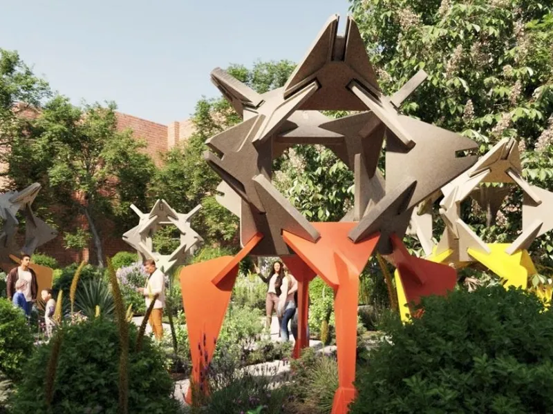 Dagli scarti del riso, geopolimeri adatti per gli esterni: è l’installazione SunRICE all’Orto Botanico di Brera