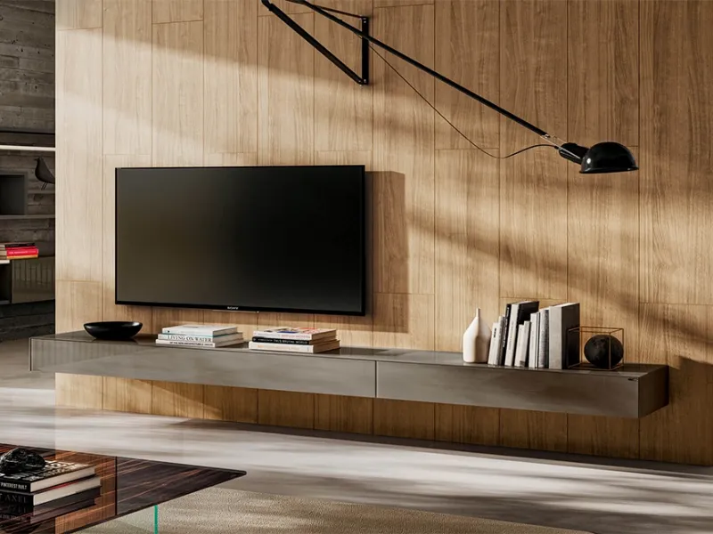 Mobile sospeso porta tv modello Materia 1042 di Lago