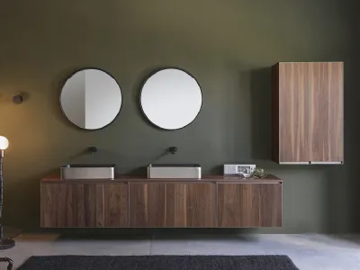 Flaminia presenta la nuova collezione di mobili bagno sospesi in legno Cubika