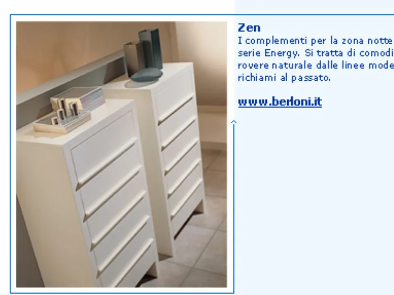 Comodini con cassettiera di colore bianco