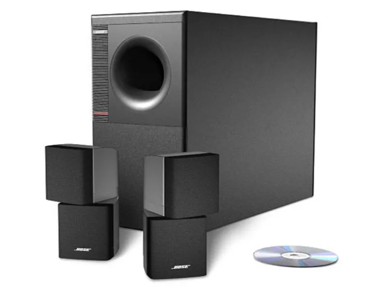 Impianto stereo di forma quadrata