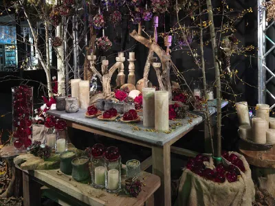 candele su espositore