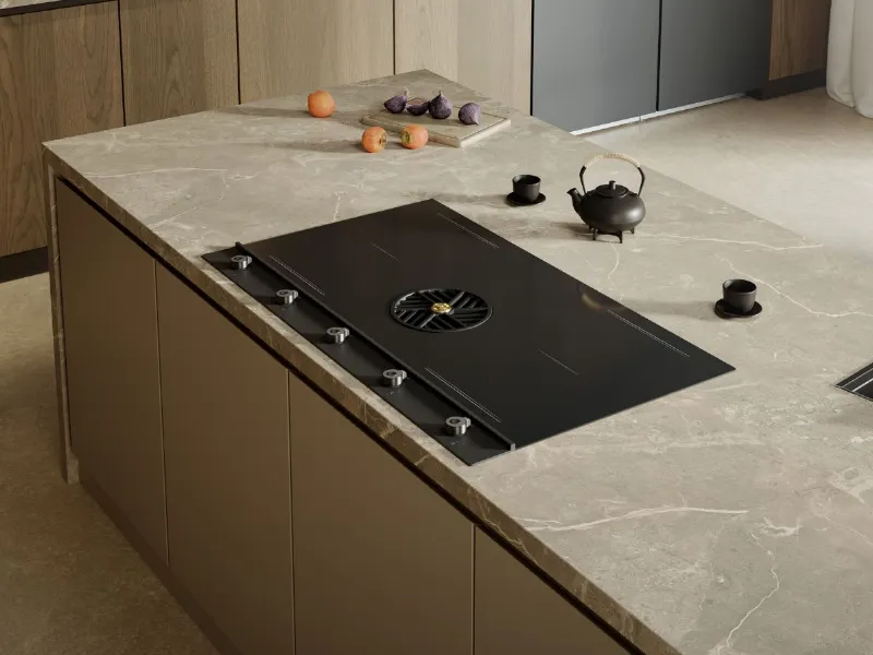 Piano aspirante a induzione P904IHK2M30NT della Serie Professional Bertazzoni