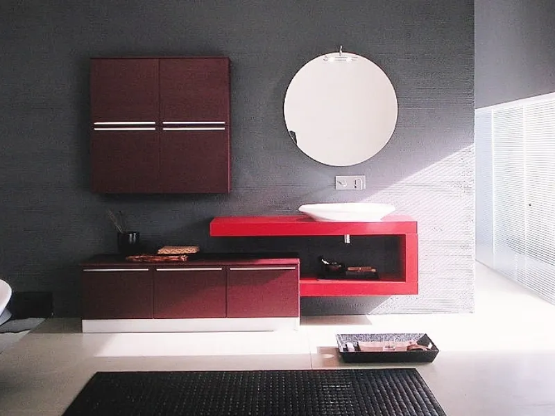 Mobile bagno sospeso / OKITE® 2003_Prisma Rosso