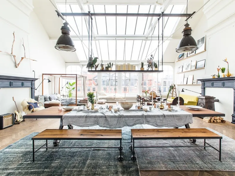 Stile urban industrial per case contemporanee